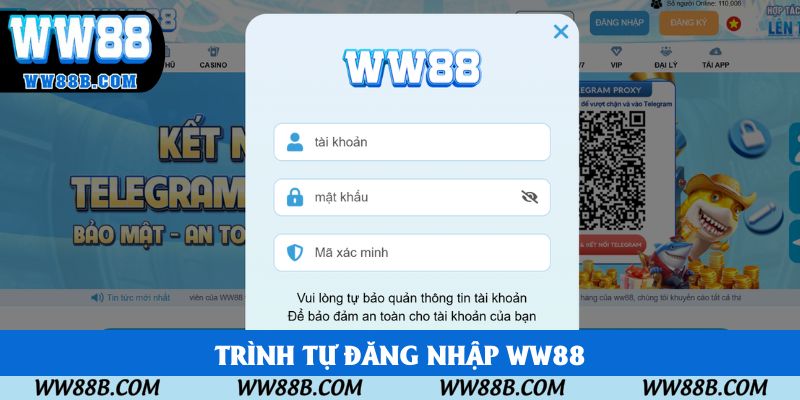 Trình tự đăng nhập WW88